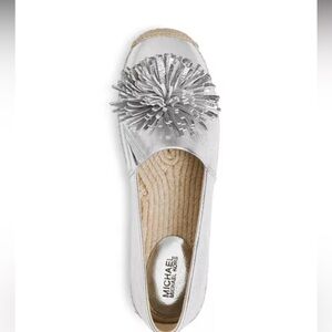 MICHAEL Michael Kors Metallic Silver Espadrilles